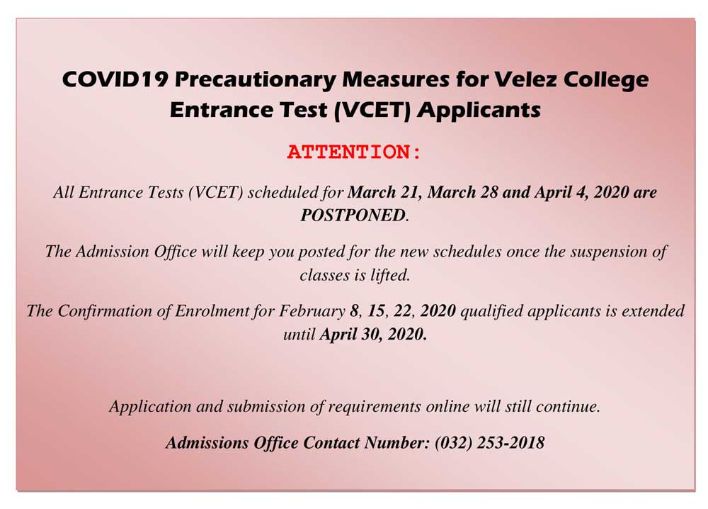VCET COVID Advisory